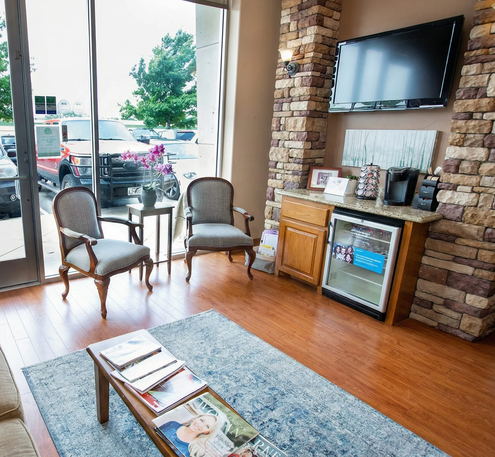 Waiting room at our Leon Springs office