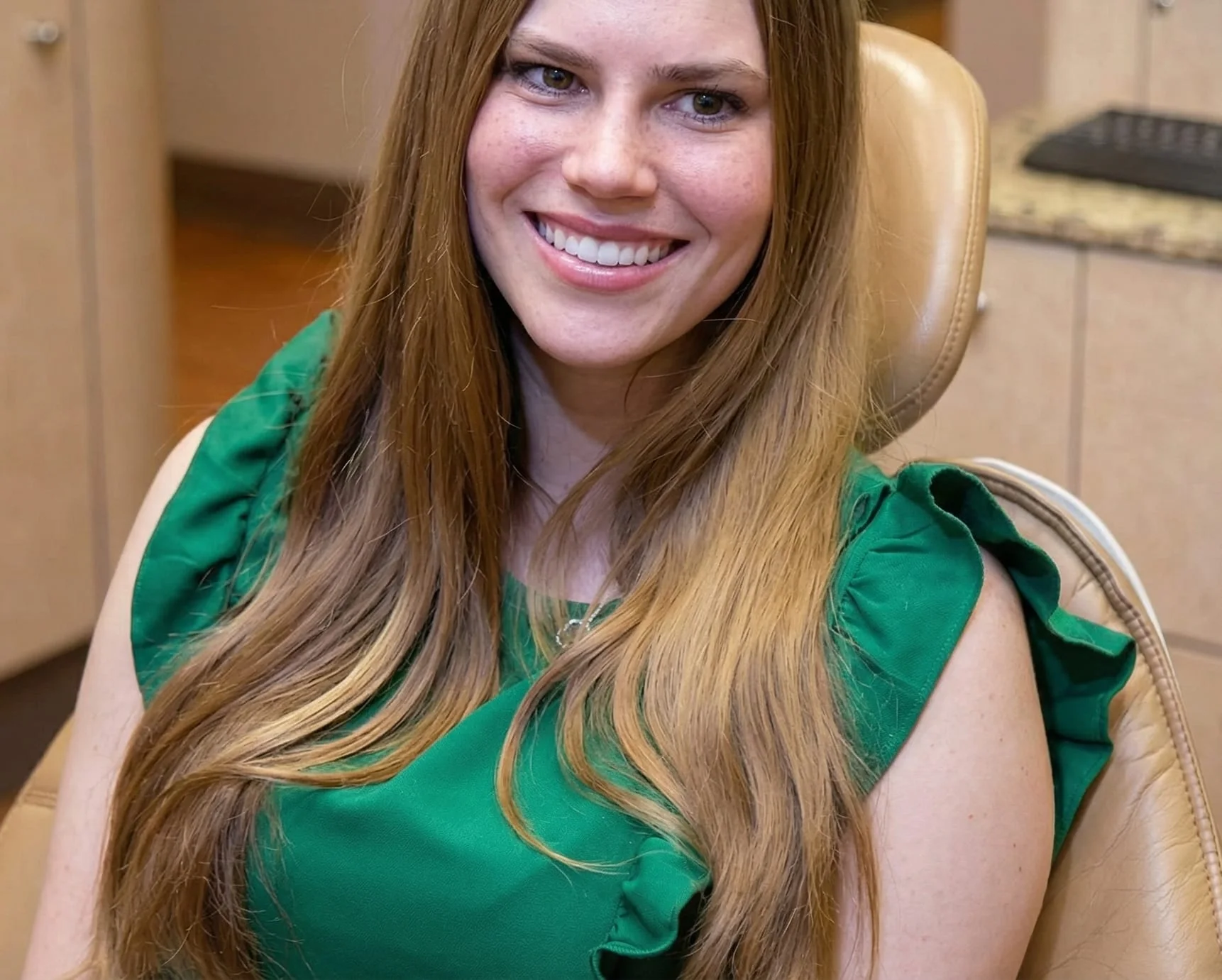 Smiling patient at our Leon Springs office